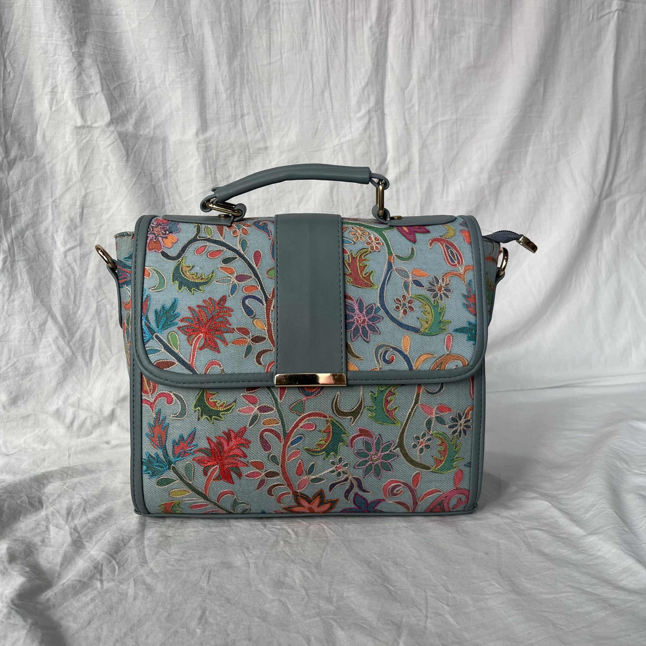 Poshaq Kalamkari Kashida Bag