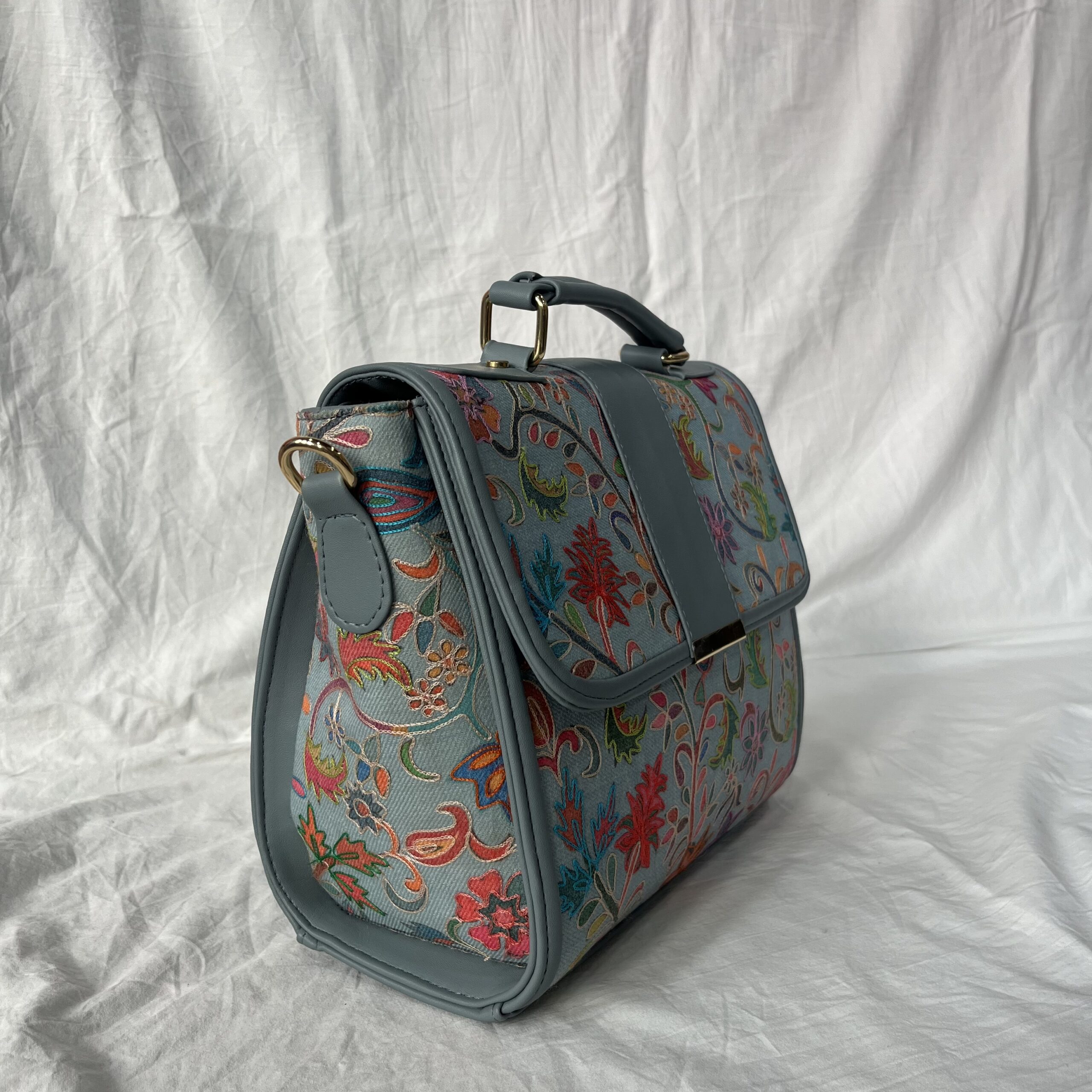 Poshaq Kalamkari Kashida Bag - Image 3