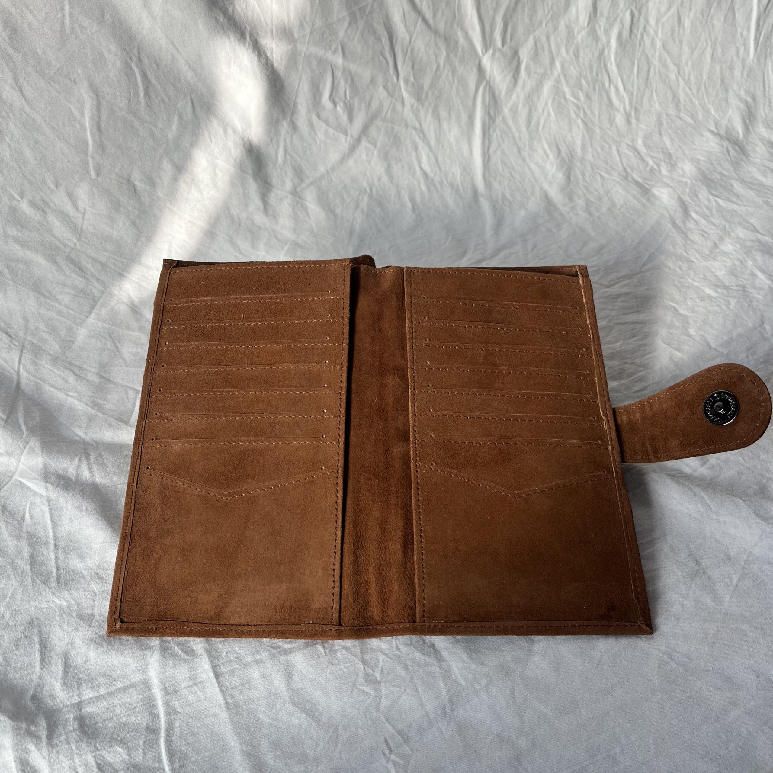 Brown Pouch with Flower Embroidery - Image 3