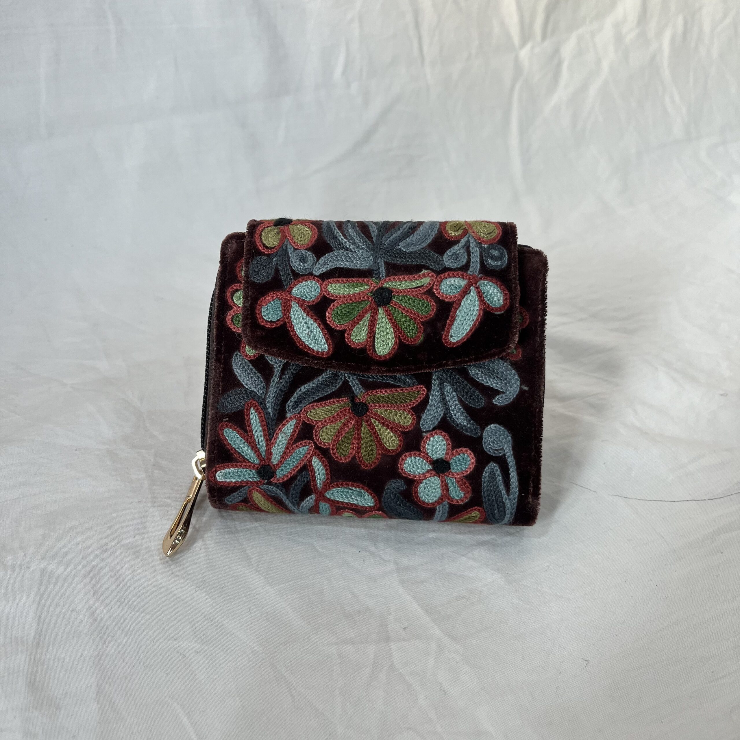 Velvet Mini Wallet Darkbrown
