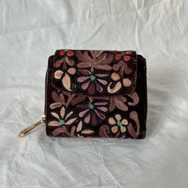 Velvet Mini Wallet Brown
