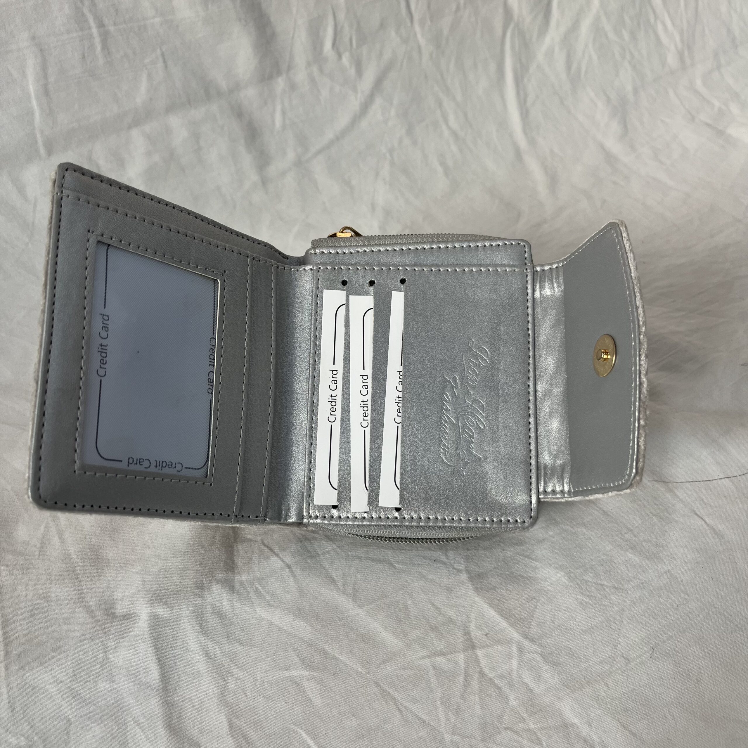 Velvet Mini Wallet Grey - Image 3