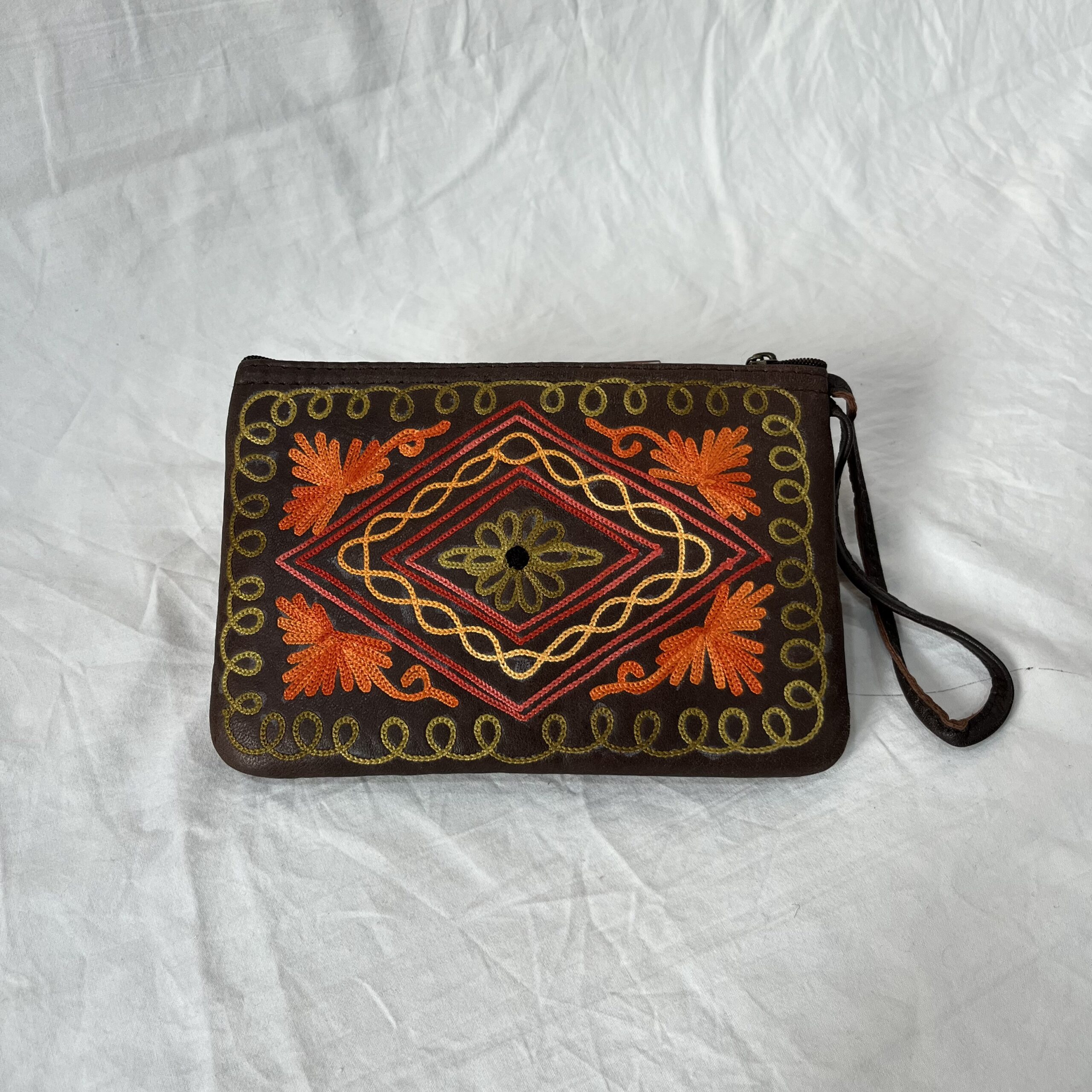 Zip Bag Leather Pouch