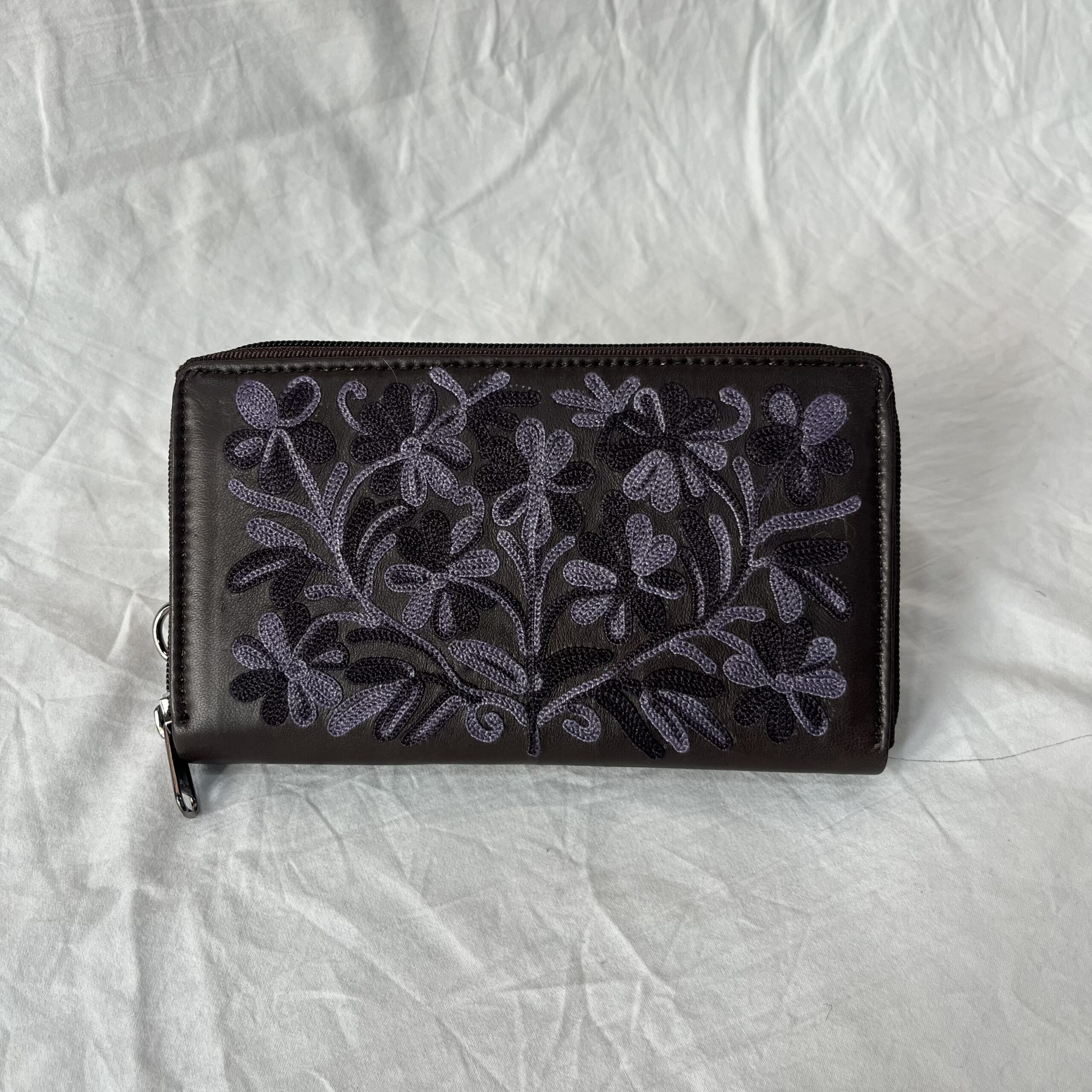 Single Zip Leather Pouch