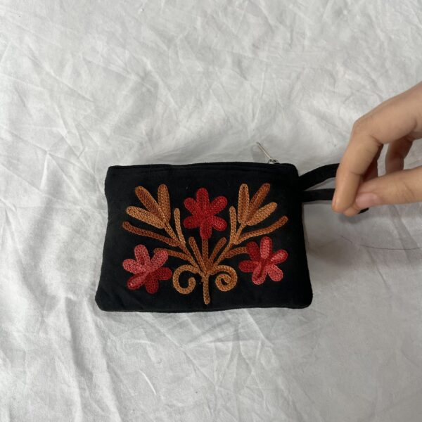 Zip Suede Pouch