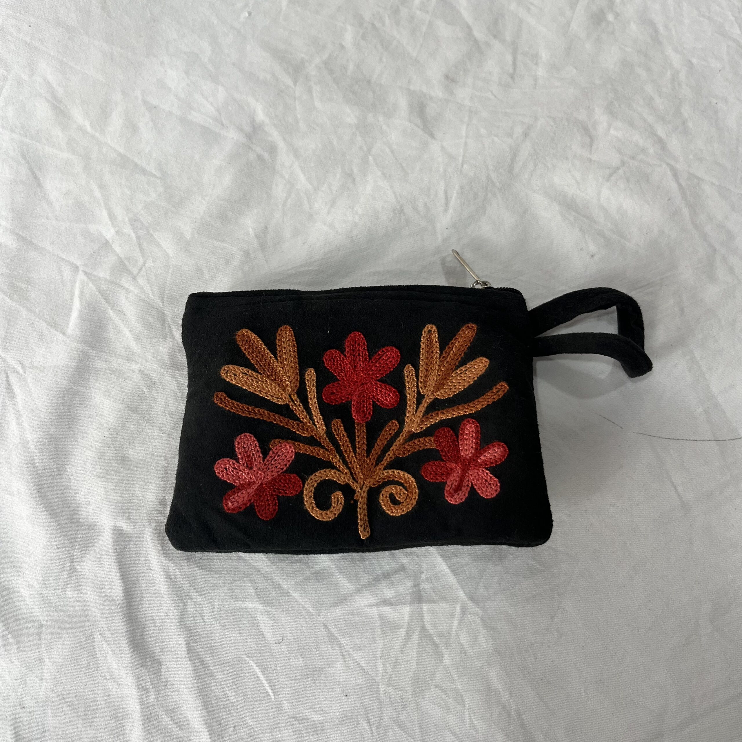 Zip Suede Pouch