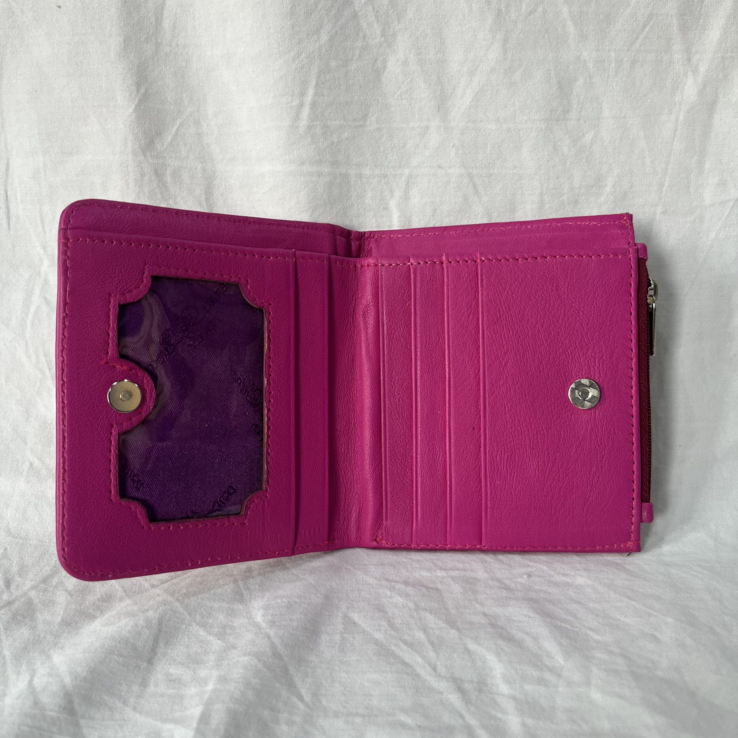 Leather Mini Wallet pink/beige - Image 2