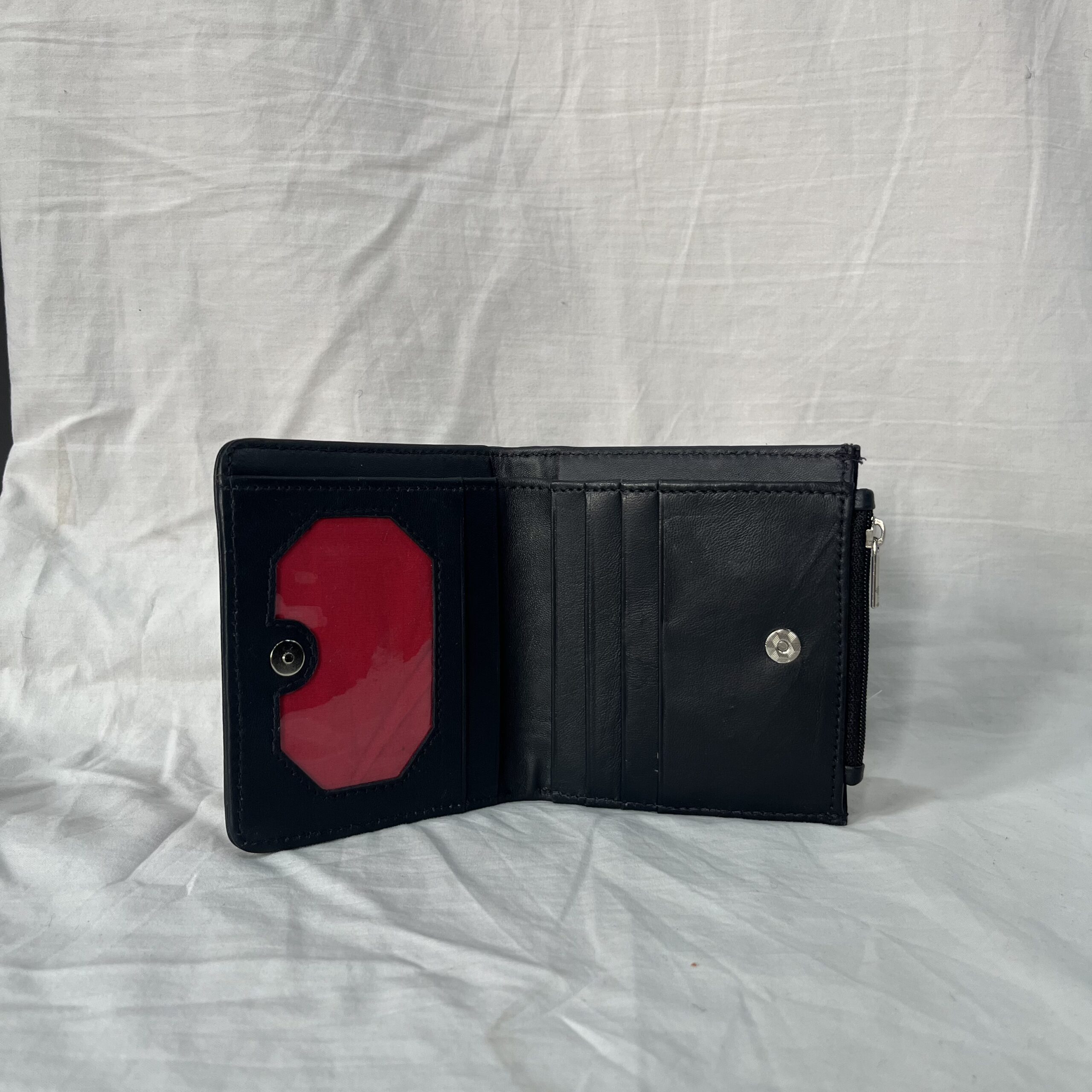 Leather Mini Wallet black/beige - Image 2