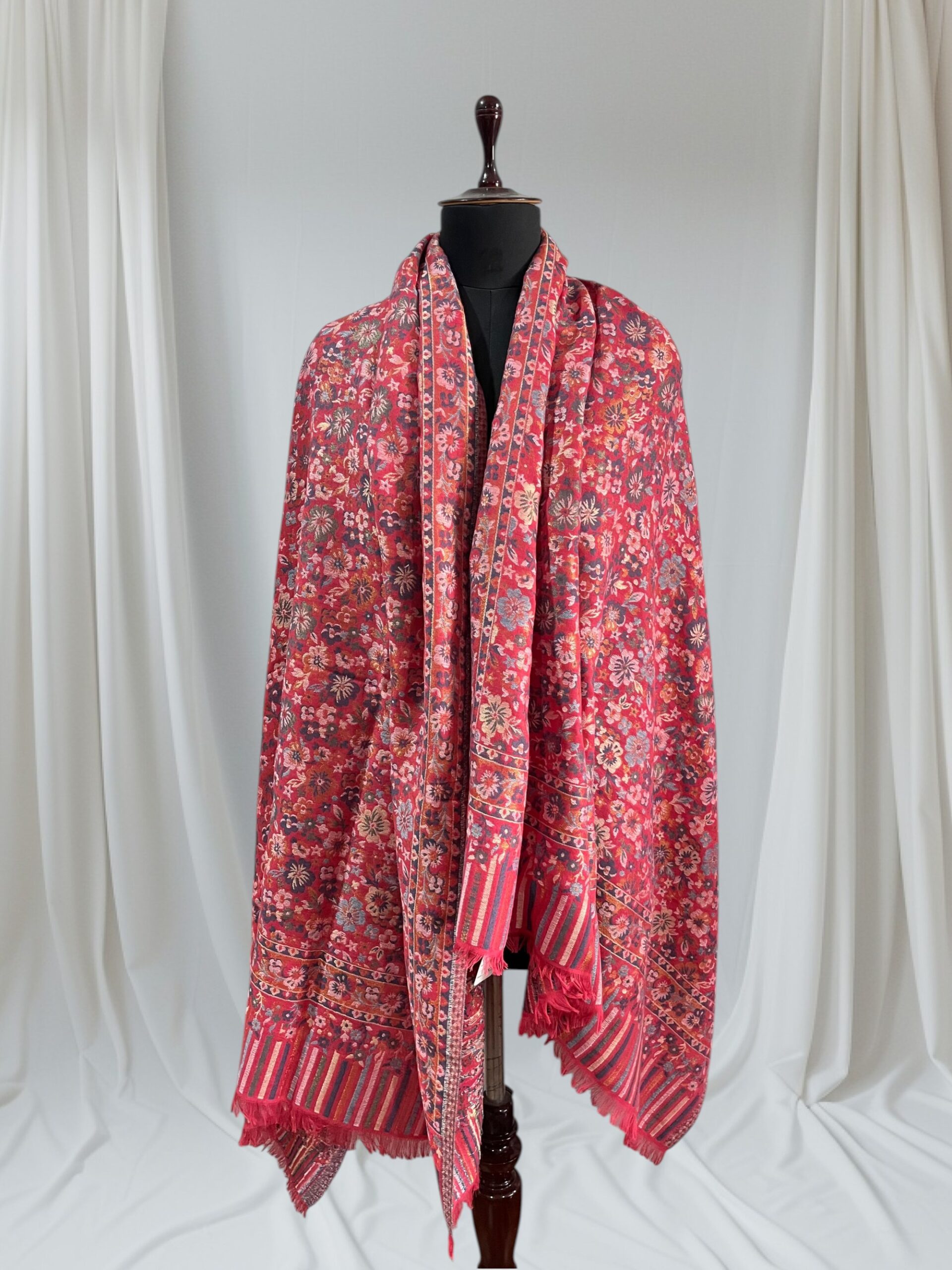 Modal Zari Kani Shawl Royal Pink