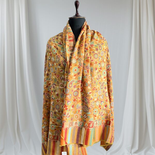 fine-wool-double-kani-shawl-yellow-2