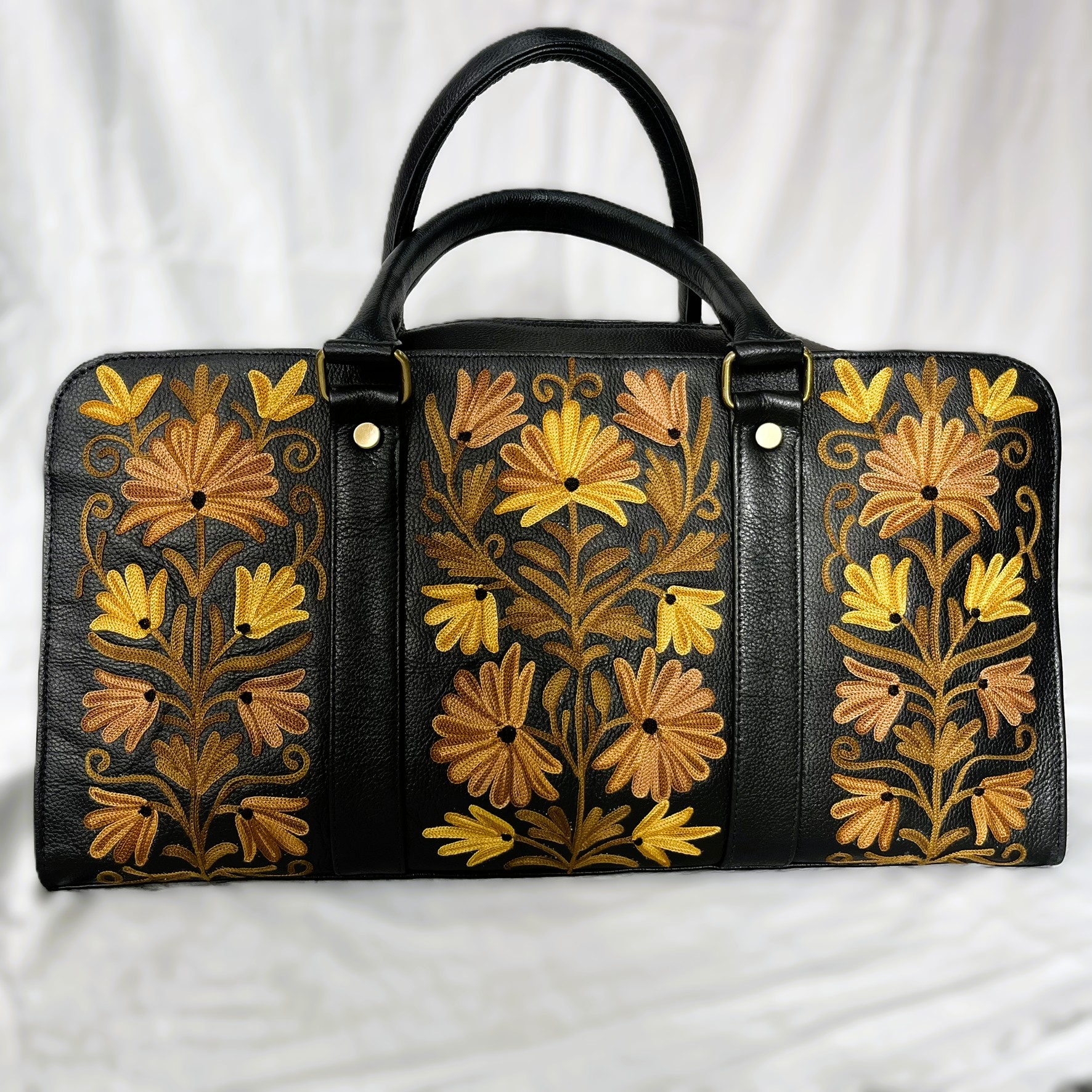 Travel Bag Golden Bloom Black