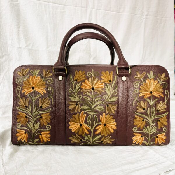 deep-maroon-travel-bag-with-golden-floral-embroidery