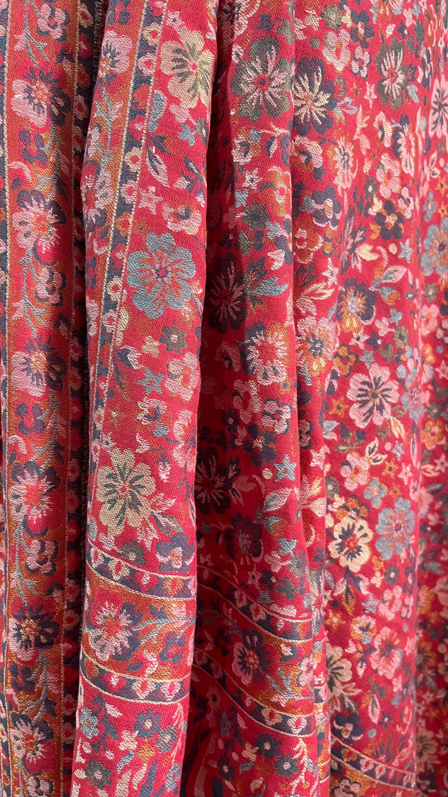 Modal Zari Kani Shawl Royal Pink - Image 2