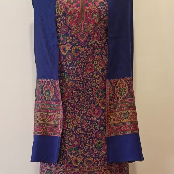 Woolen Suit Set unstitched with Palla Stole