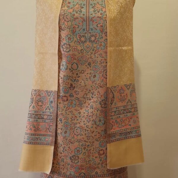 Woolen Suit Set unstitched with Palla Stole