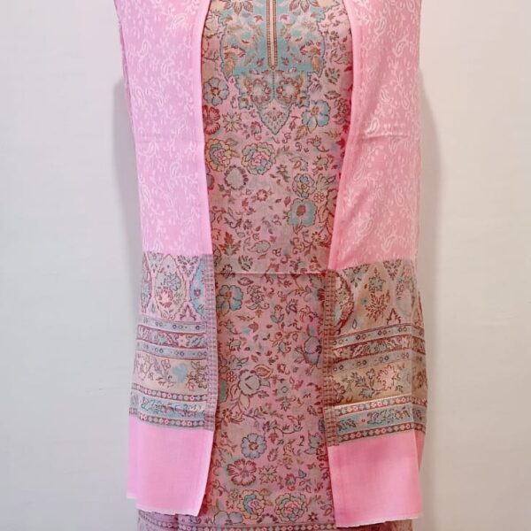 Woolen Suit Set unstitched with Palla Stole