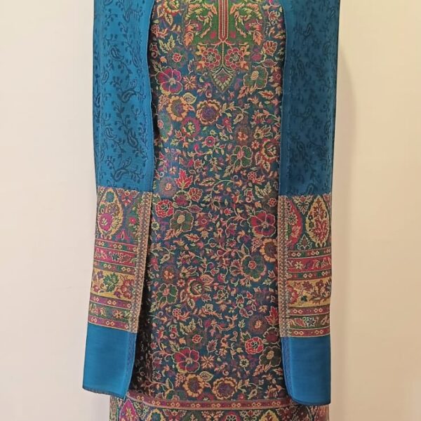 Woolen Suit Set unstitched with Palla Stole