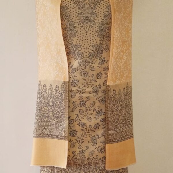 Woolen Suit Set unstitched with Palla Stole