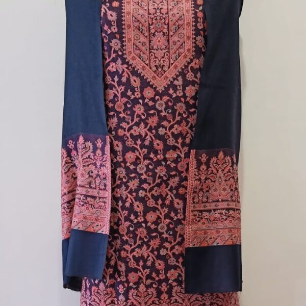Woolen Suit Set unstitched with Palla Stole