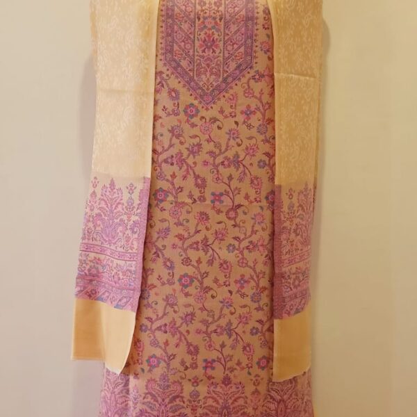 Woolen Suit Set unstitched with Palla Stole