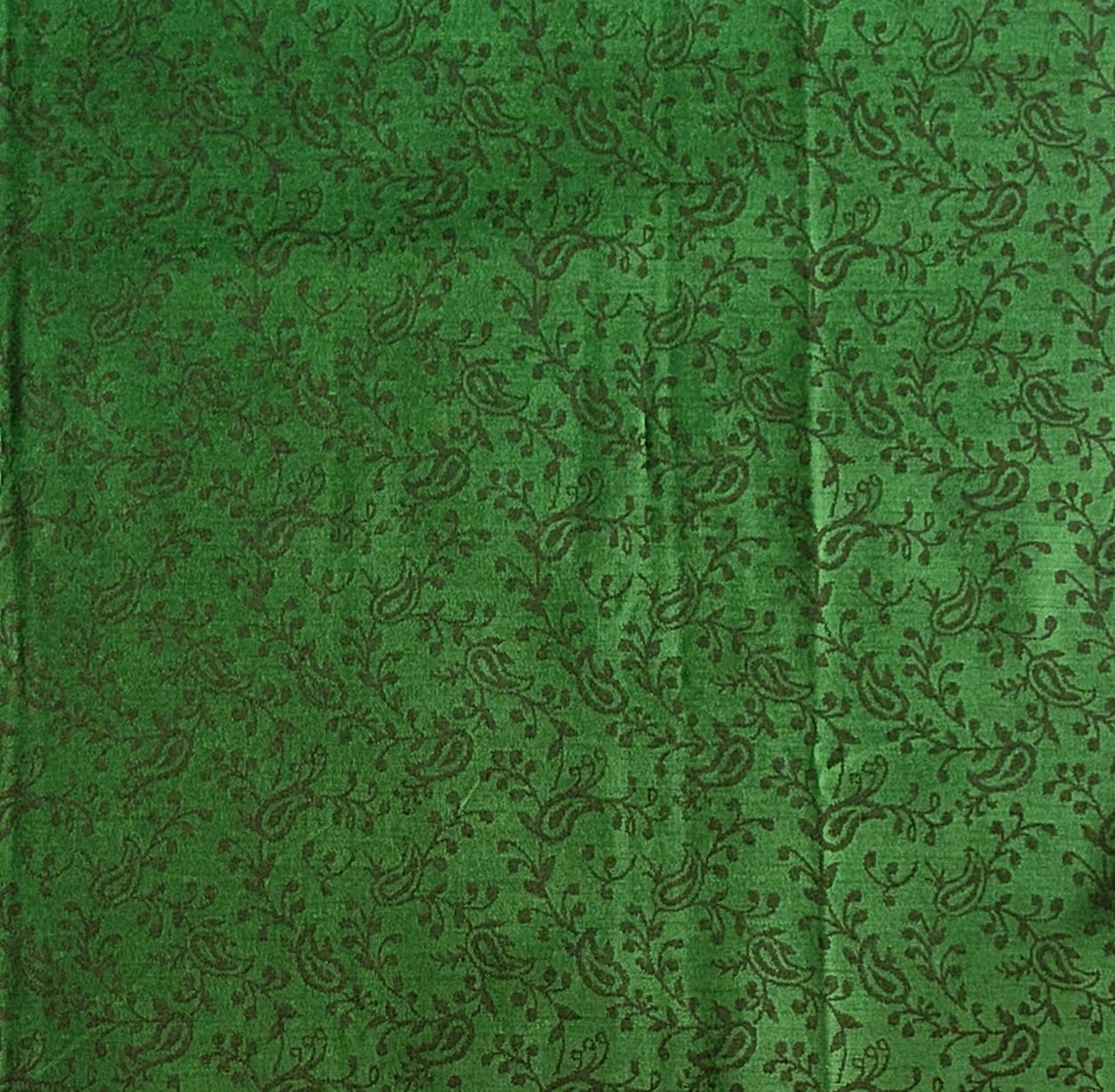 Woolen Suit Set unstitched with full work stole green - Image 3