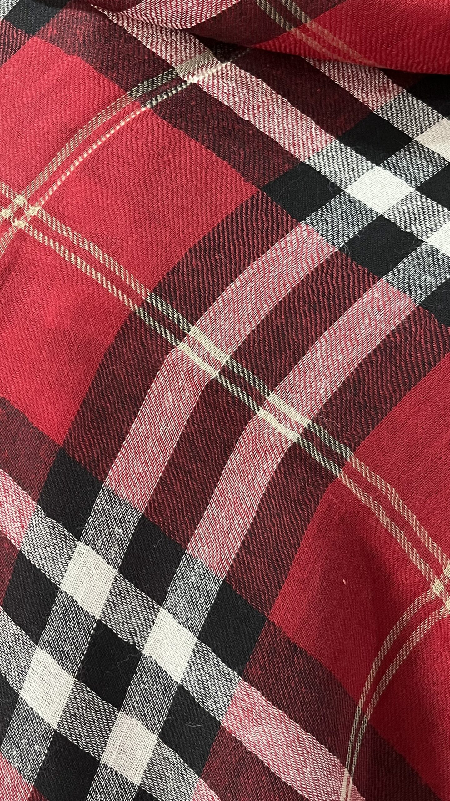Wool Designer Stole Red & Black - Image 2