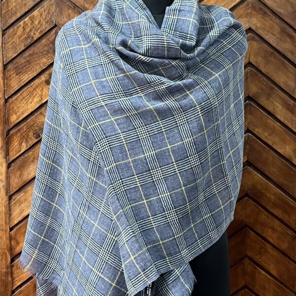 wool-check-stole-blue-yellow