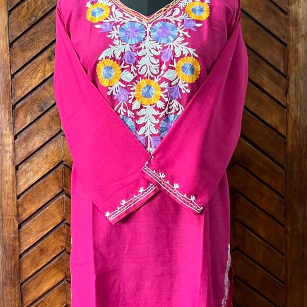 Rani Pink Cotton Kurta