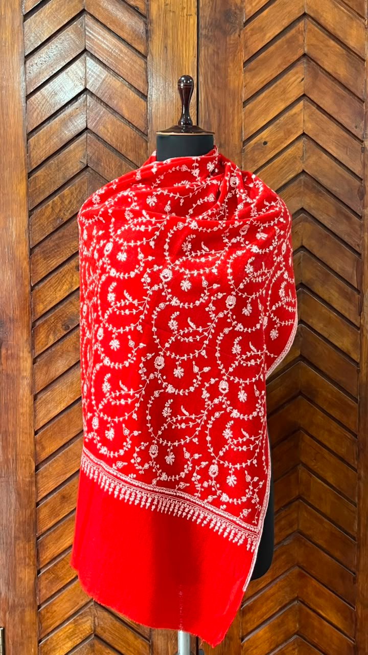 Red Pashmina Jalli